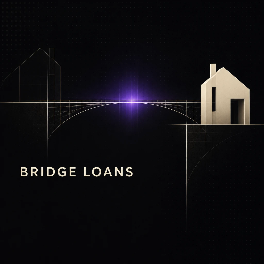 Illustrated cover artwork for "Bridge Loans for Realtors: Help Clients Buy Before Selling — Even in a Slow Market" on Close More Deals for Realtors
