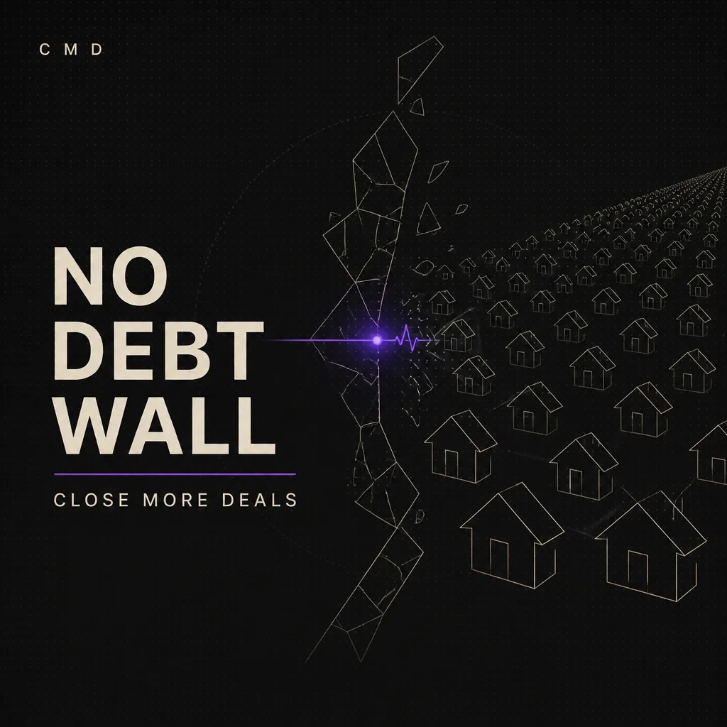 Illustrated cover artwork for "How Realtors Can Help Clients Buy Unlimited Rental Properties (No Debt Wall)" on Close More Deals for Realtors