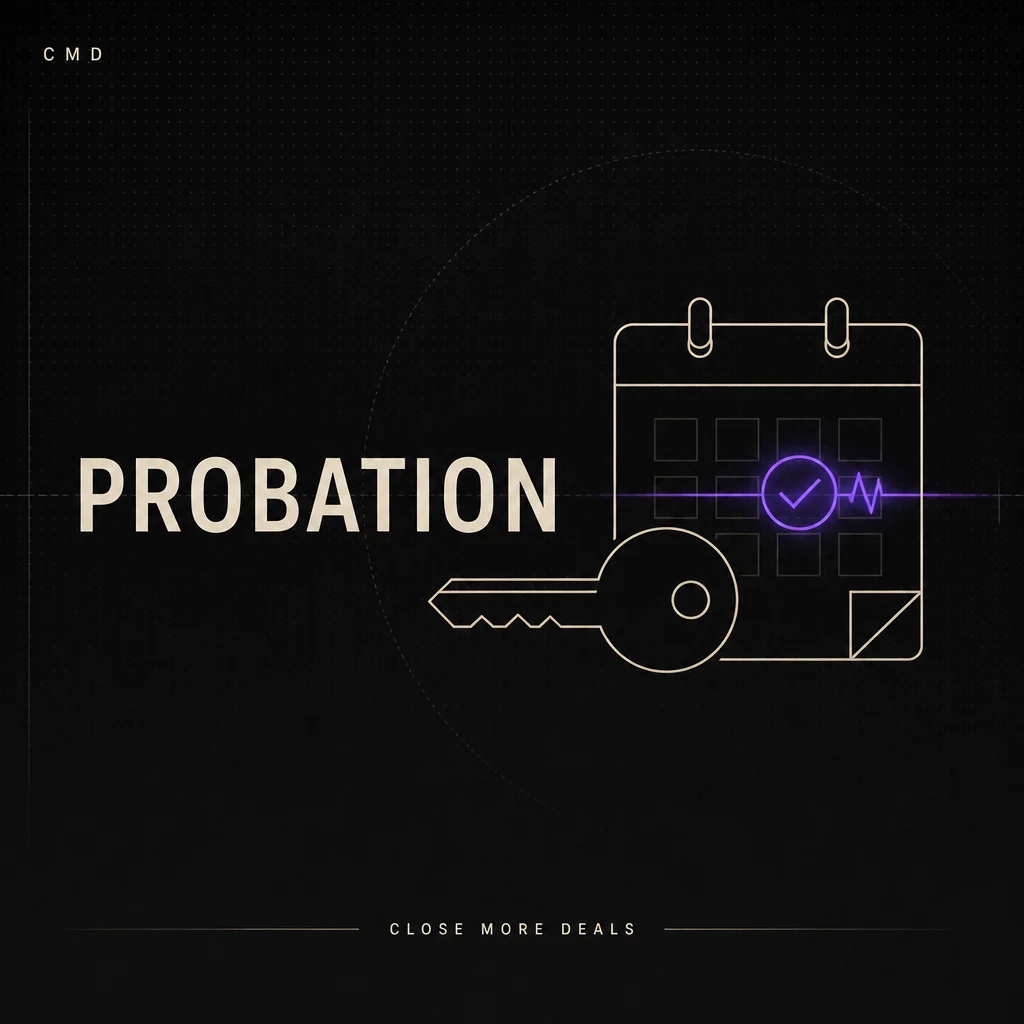 Illustrated cover artwork for "New Job? On Probation? How Realtors Can Still Get Their Clients Mortgage-Approved" on Close More Deals for Realtors