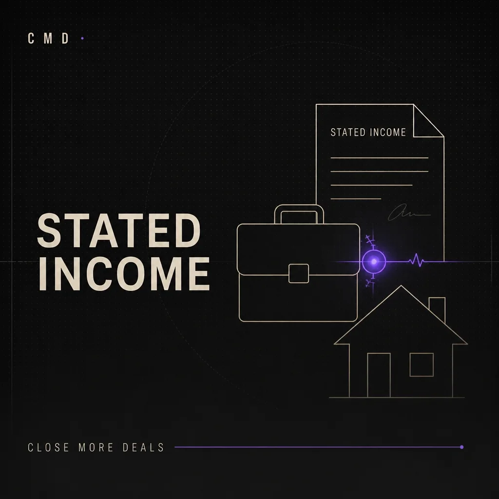 Illustrated cover artwork for "Self-Employed Mortgages: Stated Income Programs That Close Deals Banks Reject" on Close More Deals for Realtors